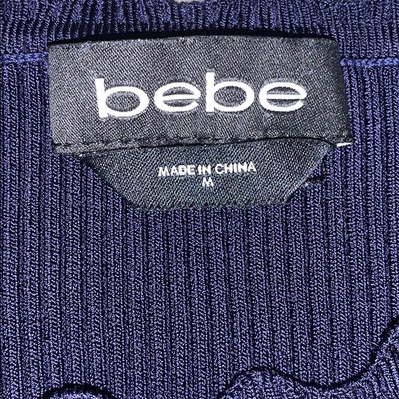 Bebe Bandage Crop Top w/ Cut Out - Picture 4 of 4